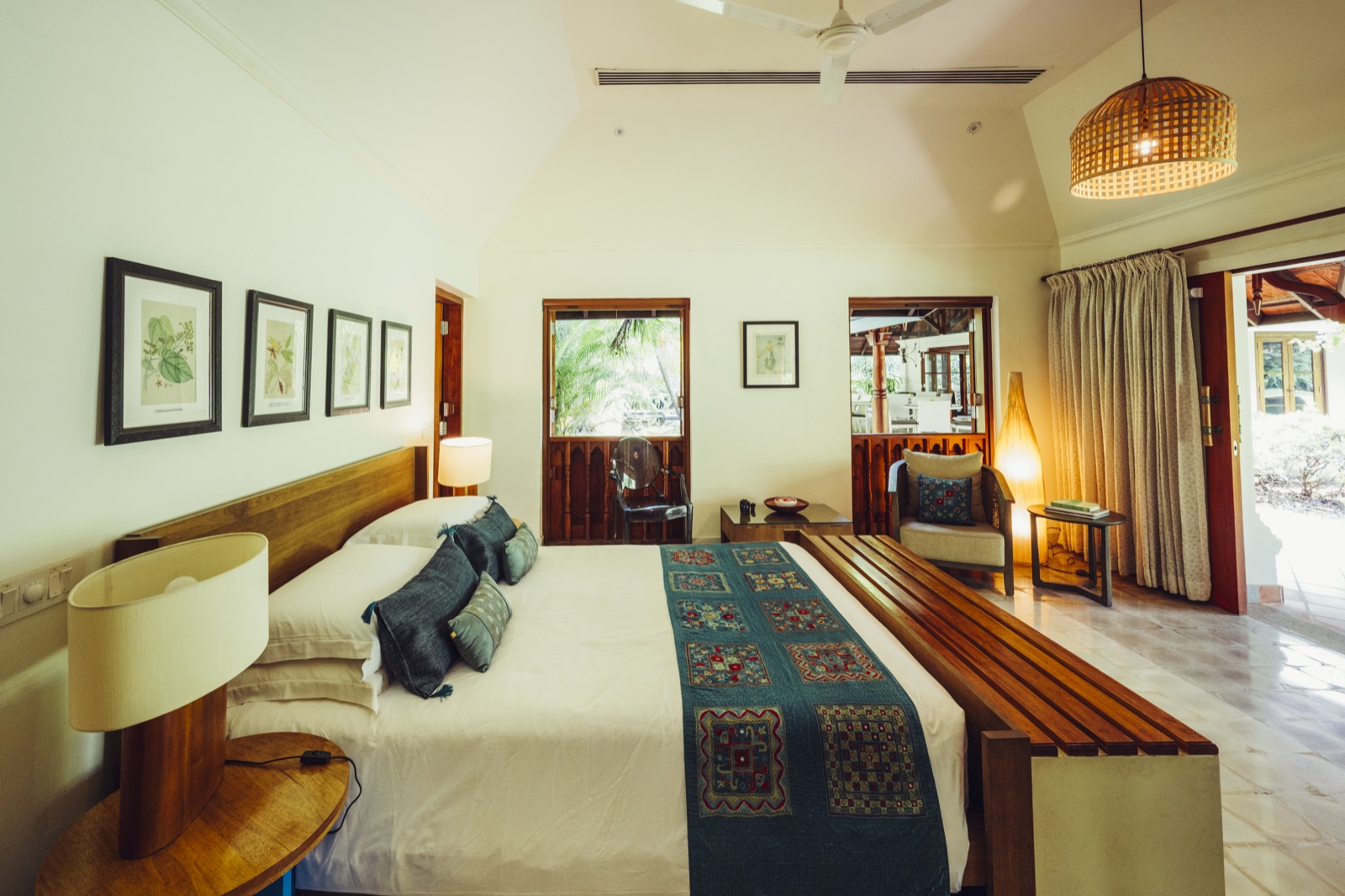 The Krishna room opening onto the veranda