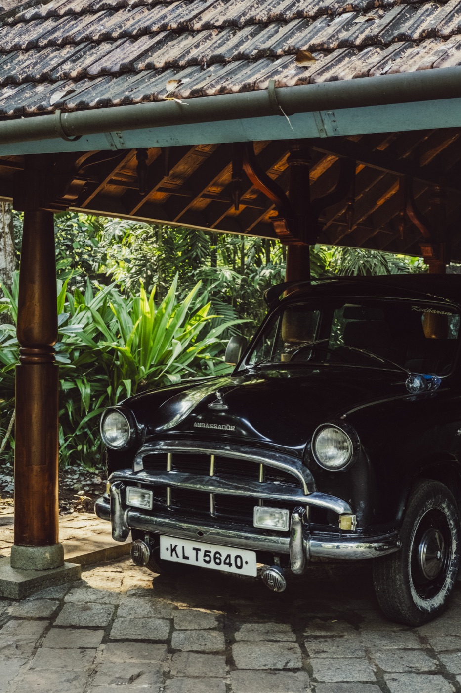 The estate's 1958 Black Ambassador car